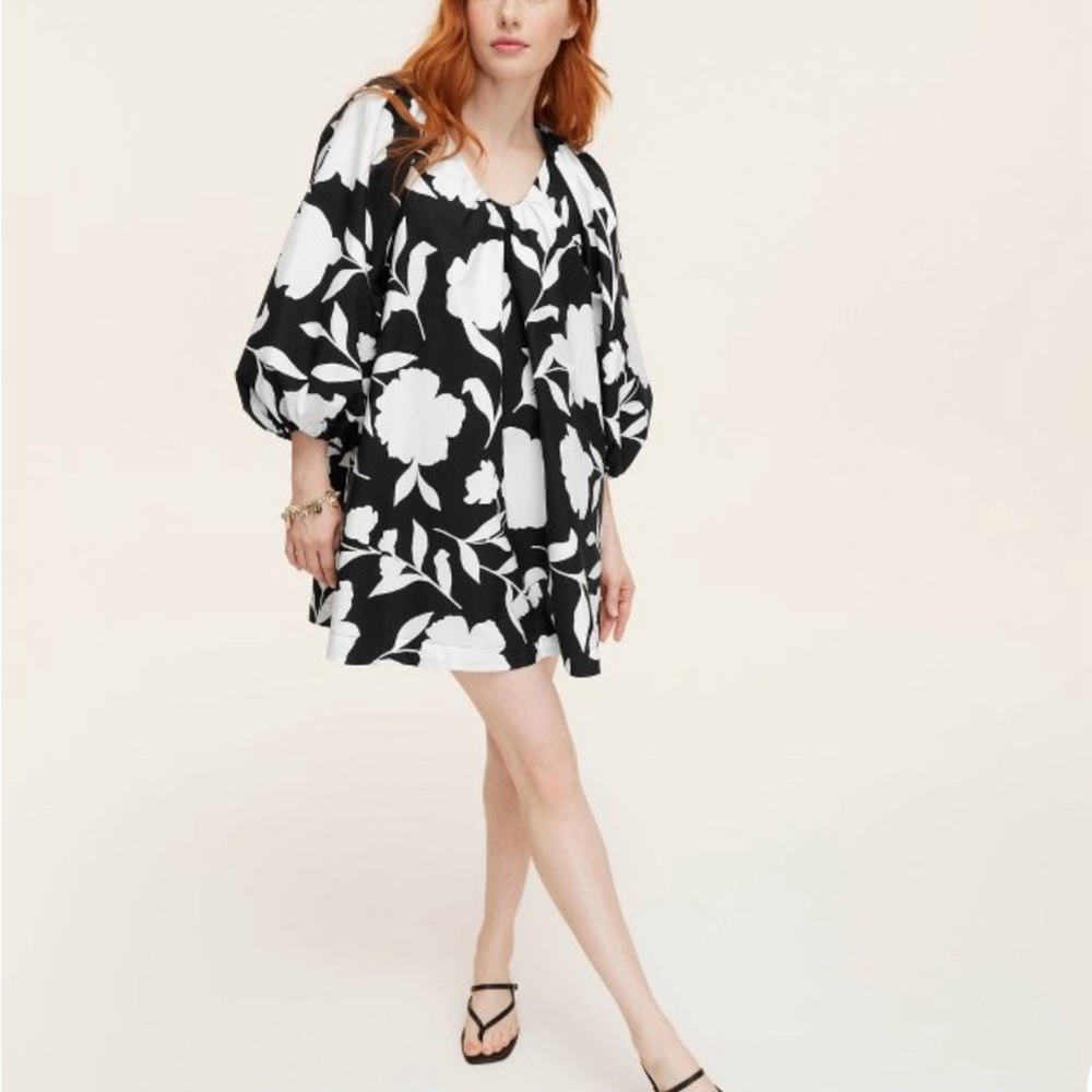 Women’s Black and White Floral long sleeve mini dress - Kate spade NY for Target